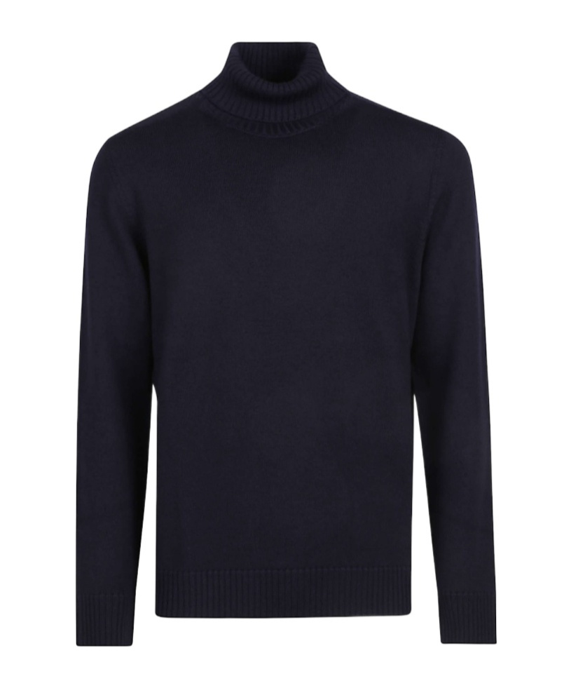 Drumohr Turtleneck Long-sleeves Sweater In Blue