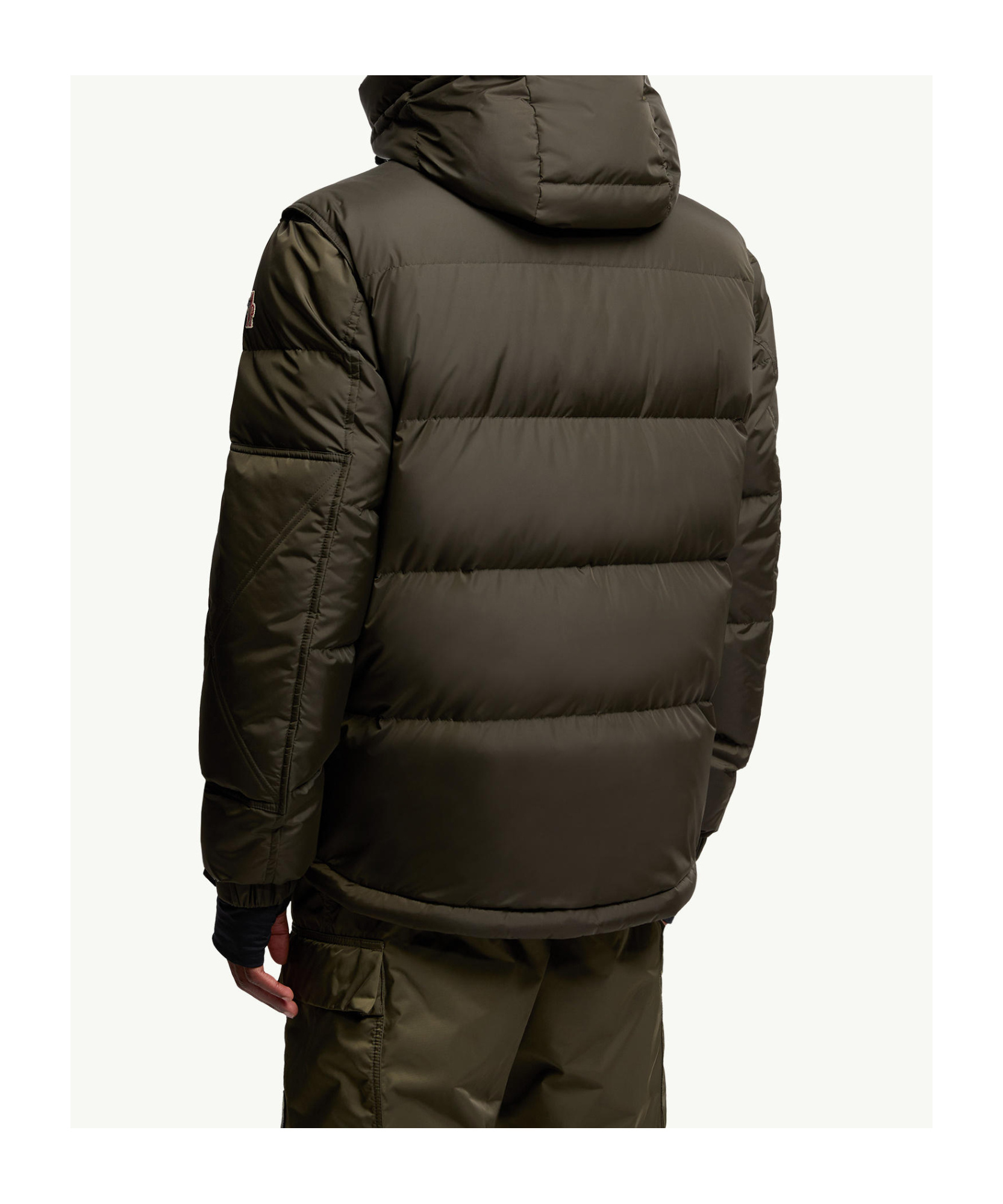 Moncler Down Ski Jacket Adjustable Hood In Green