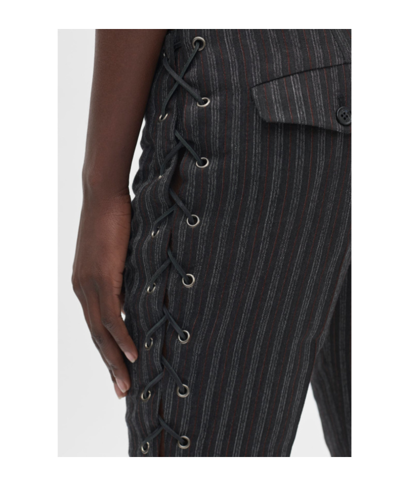 Ann Demeulemeester Kel Slim Fit Bootcut Trousers In Gray