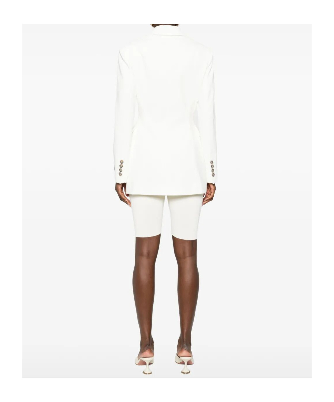 Ermanno Firenze Double-breasted Blazer In White