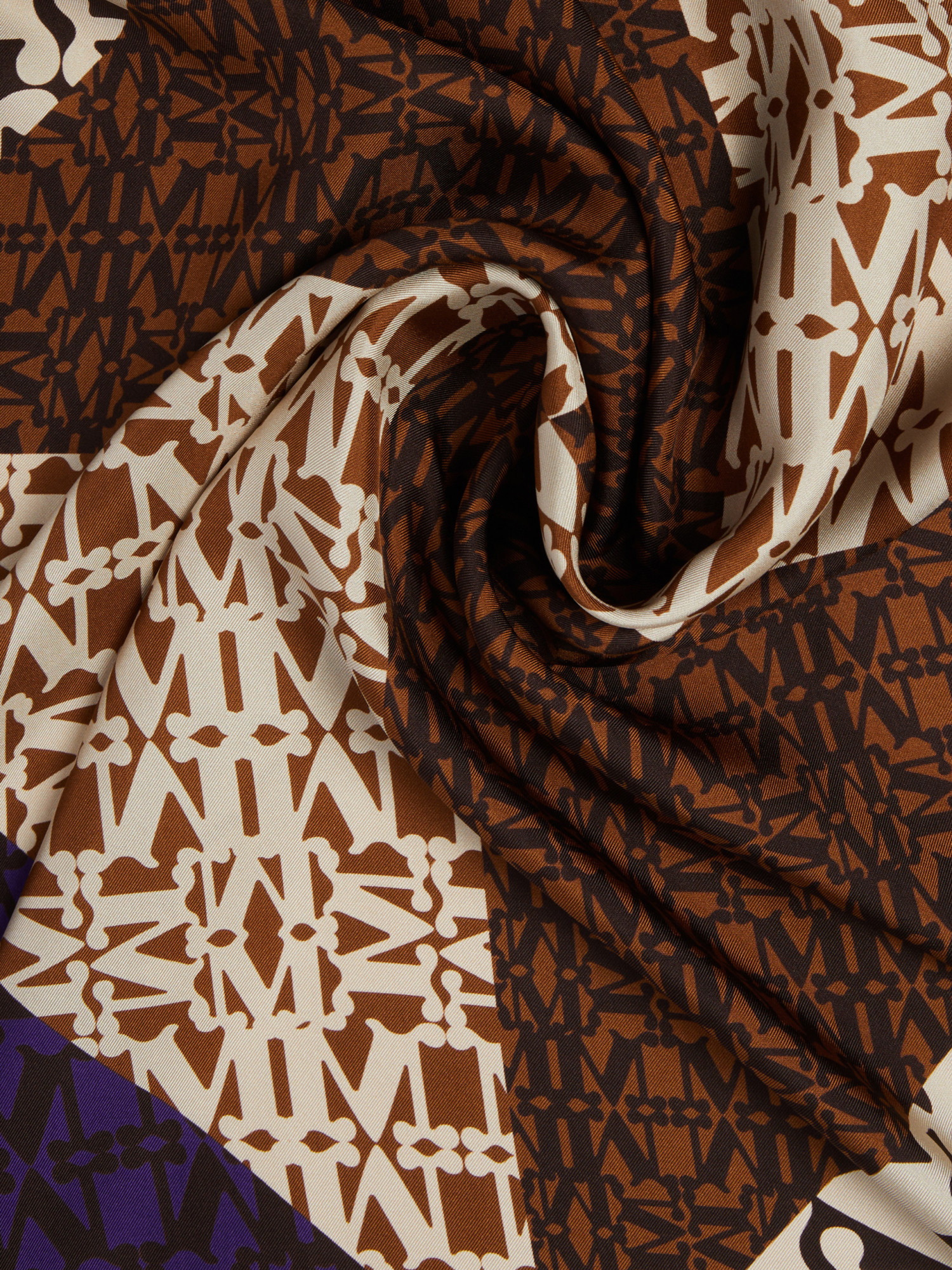 Max Mara Printed Silk Scarf In Black