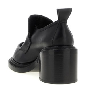 Moschino 90mm Olivia Leather Loafers In Black