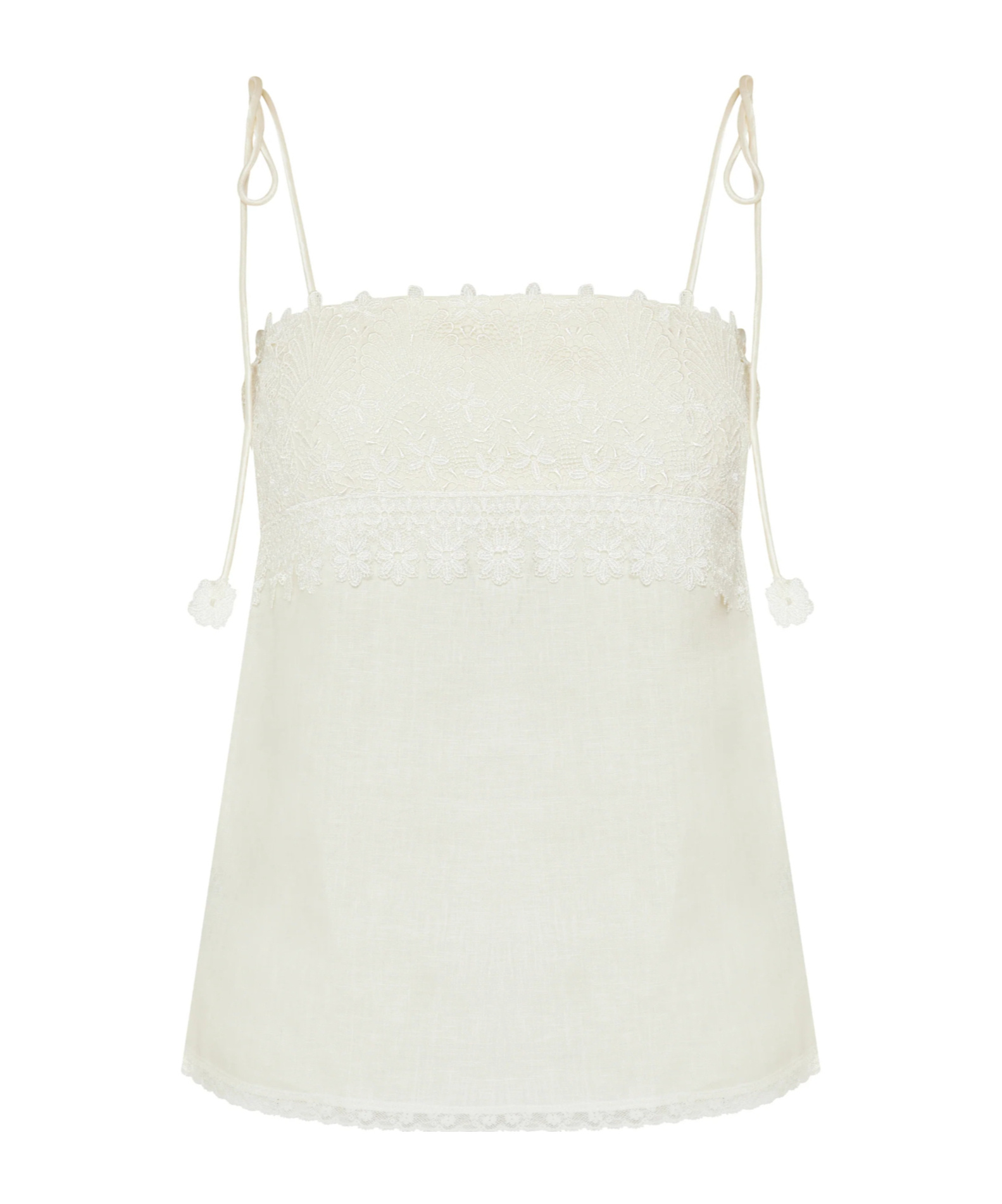 Valentino Lace Suspender Belt In White