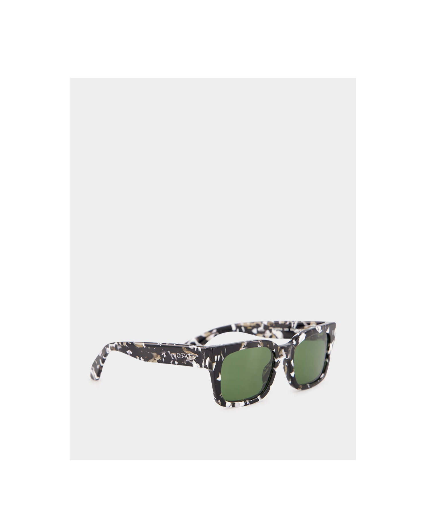 Off-white Logo Sunglasses In Green
