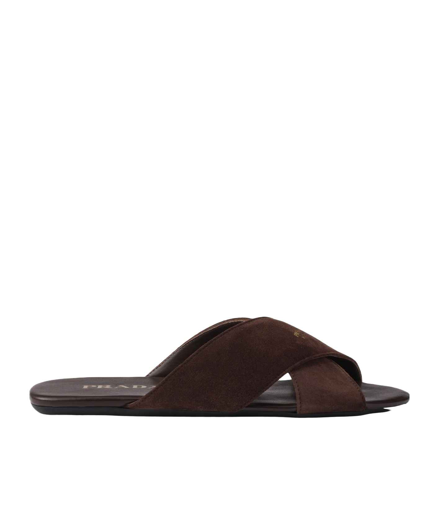 Prada Cross-strap Sandals In Brown