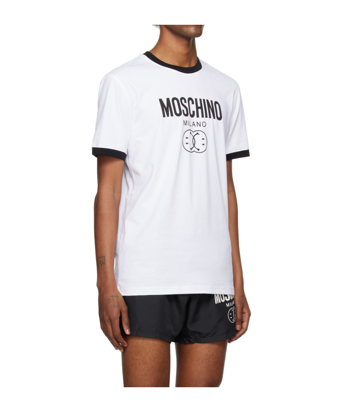 Moschino Smiley Logo-print T-shirt In White