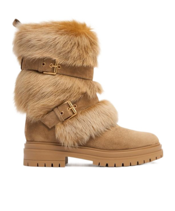 Gianvito Rossi Buckle Round Head Short Boots
