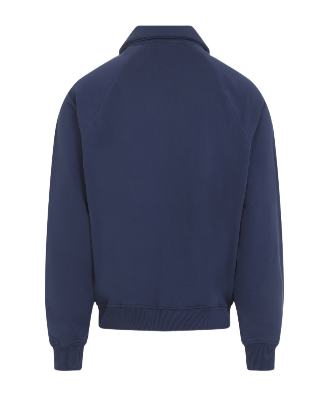 Casablanca Ribbed Neckline Sweatshirt With Cuffs And Hem In Blue