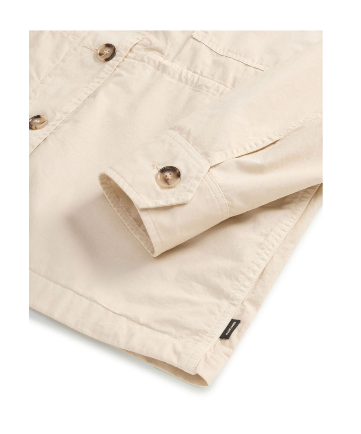 Woolrich Gabardine Overshirt In Nude