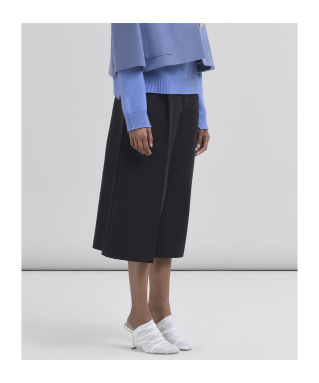 Marni Cotton Bermuda Shorts In Black