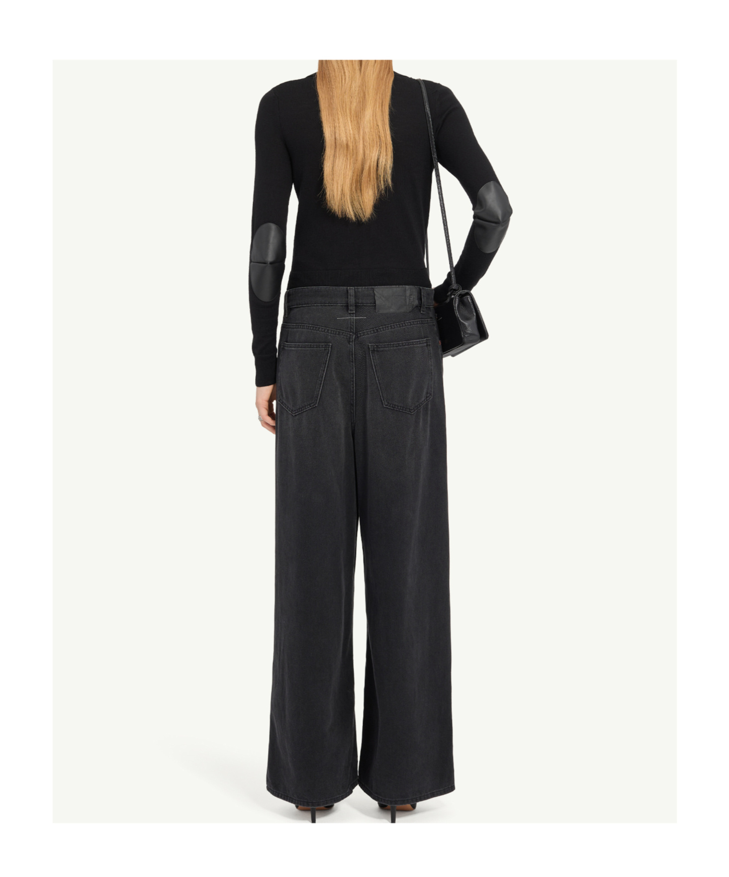 Mm6 Maison Margiela Wide-leg Jeans In Black