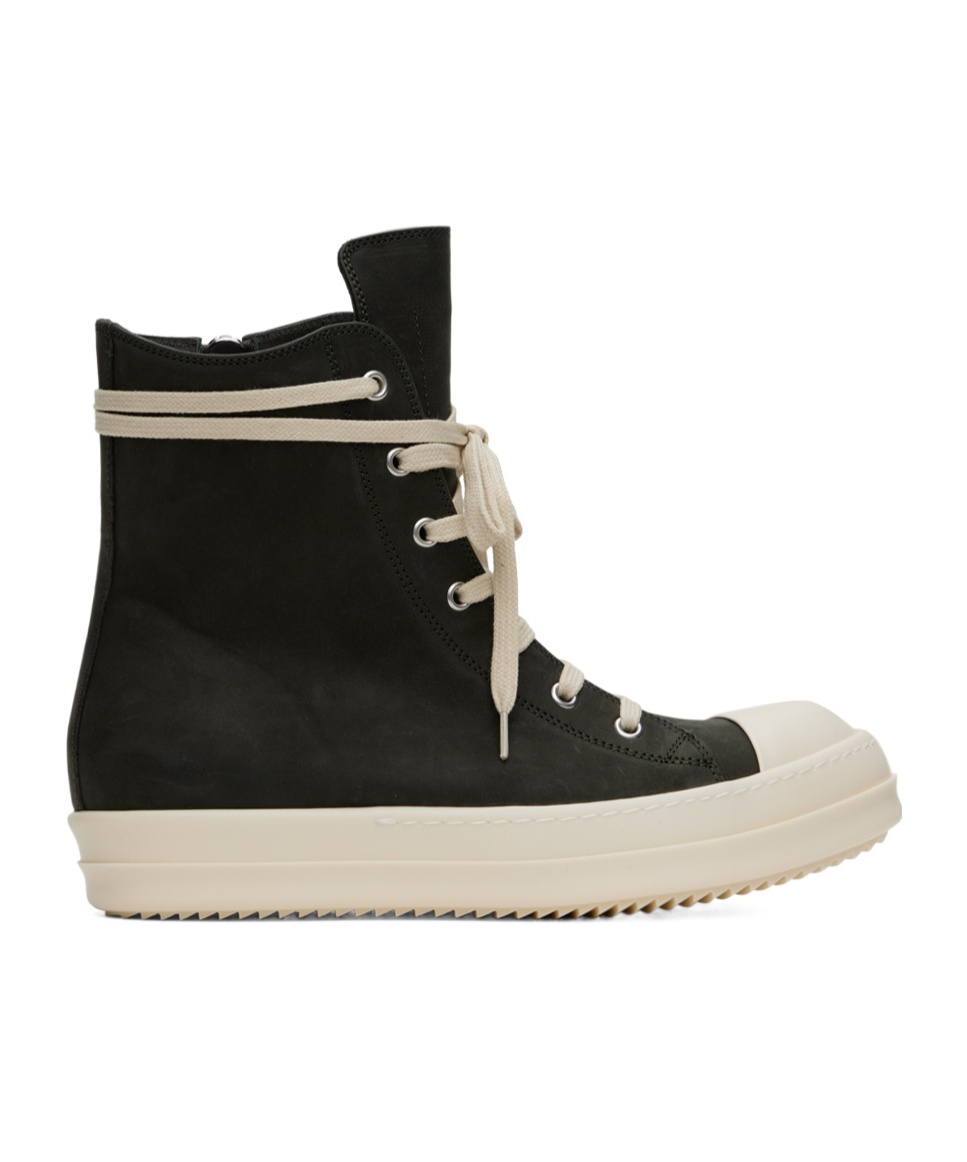Rick Owens Black Hollywood Mega Bumper Sneakers In Black