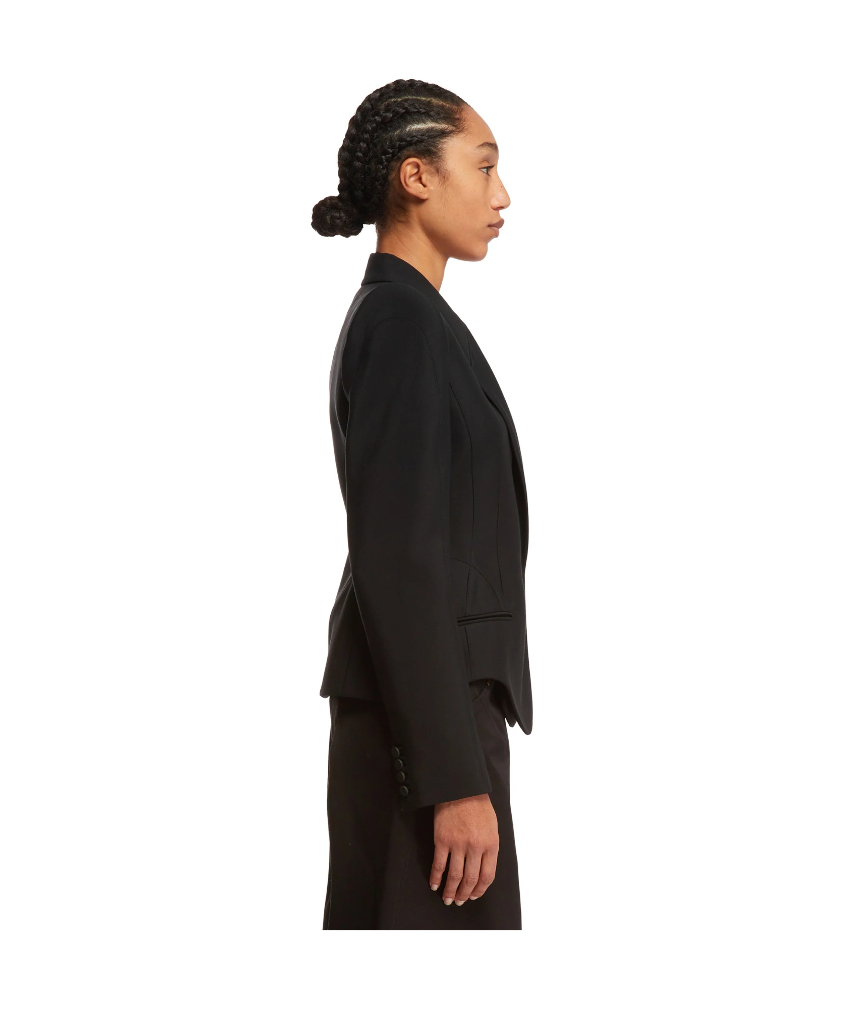 Mugler Single-button Casual Jacket In Black
