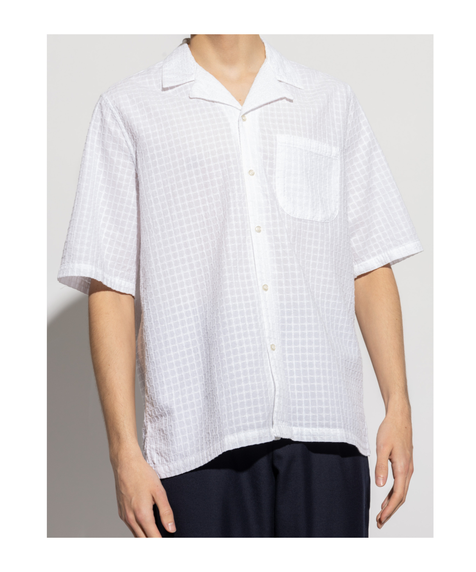 Officine Generale Short-sleeved Shirt In White