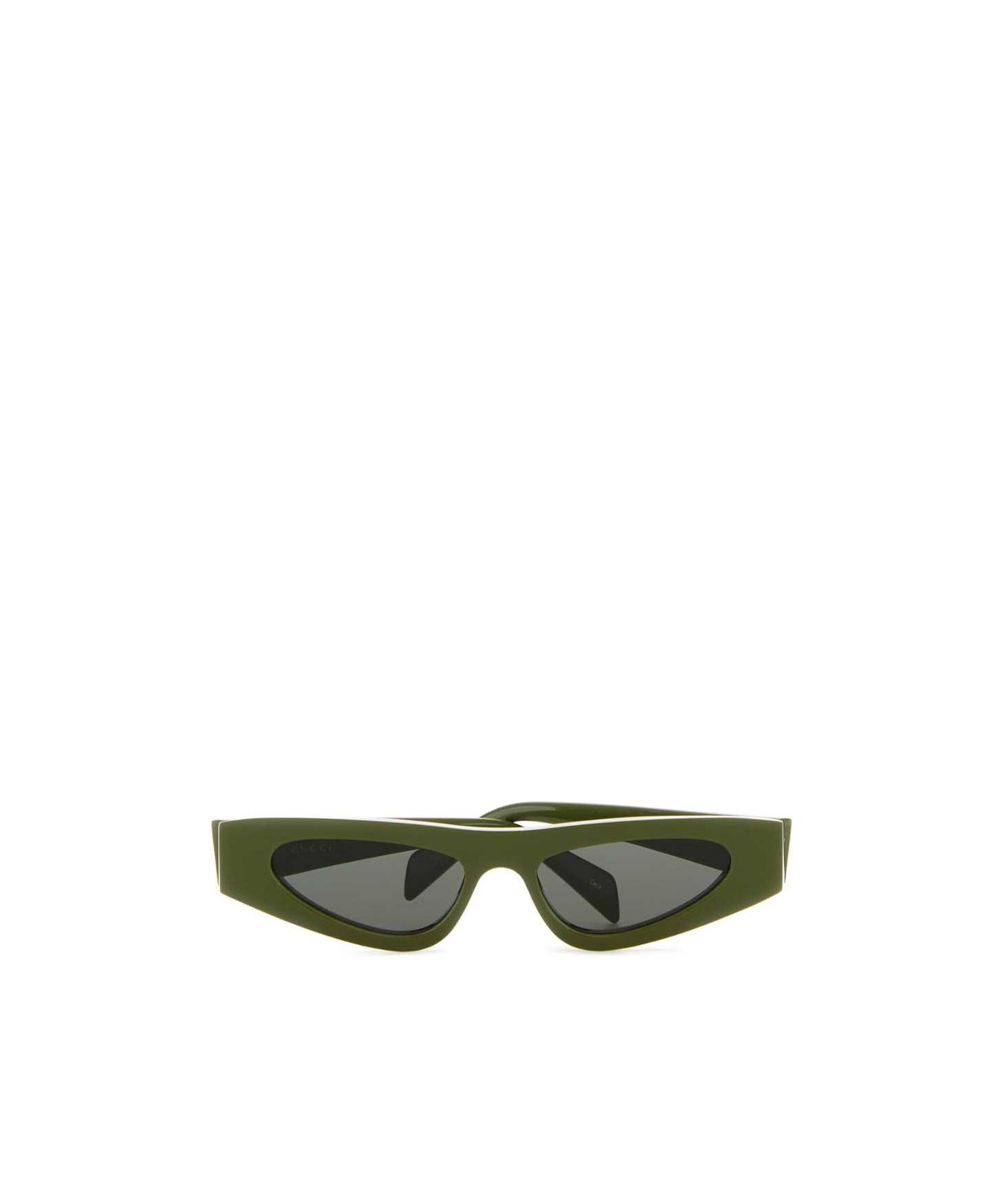 Gucci Women Army Green Acetate Sunglasses In Green