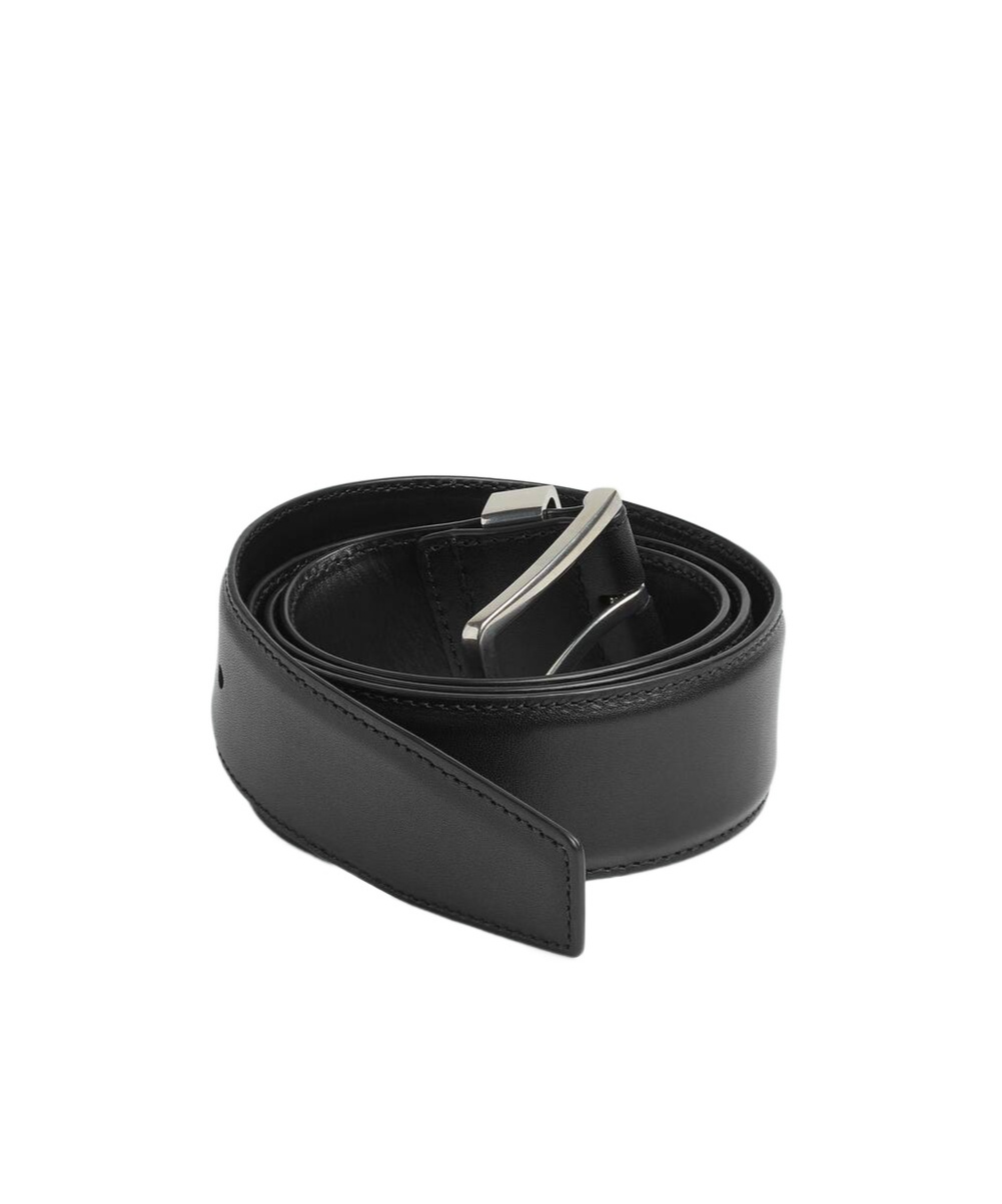 Shop Bottega Veneta Intreccio Loop Belt In Black