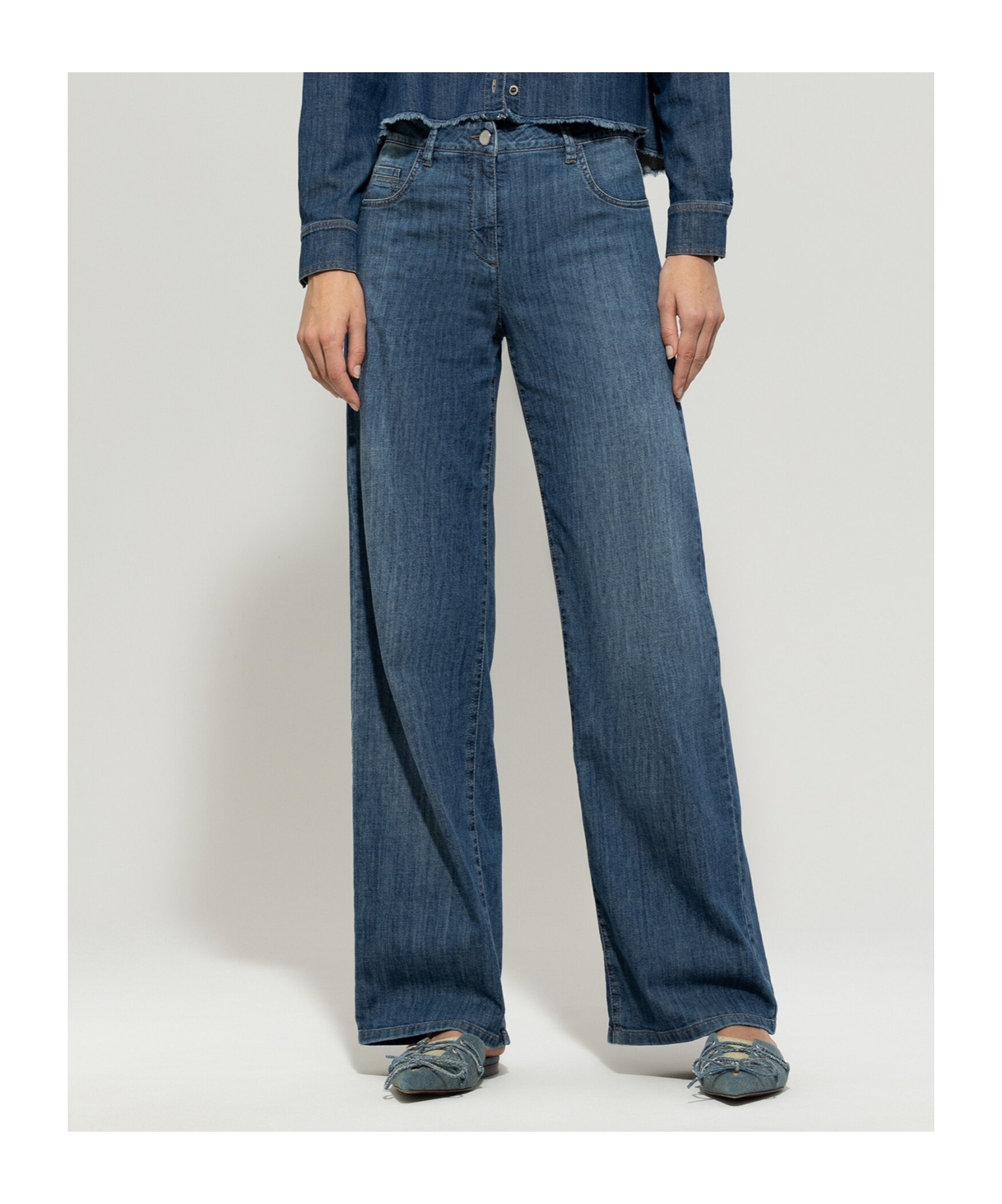 LUISA CERANO BELT-LOOP JEANS