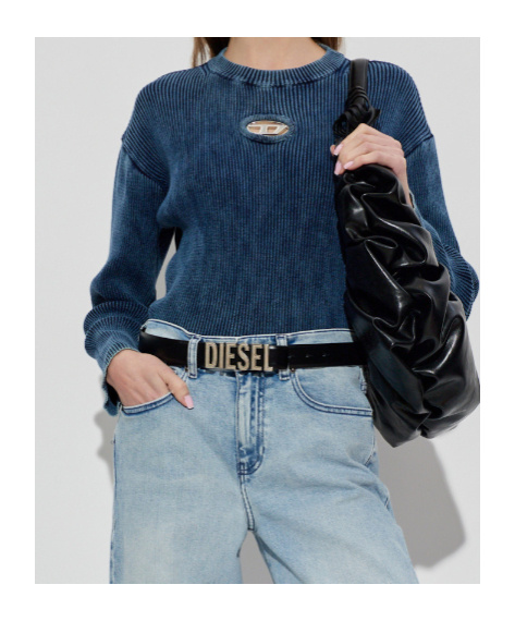 Diesel M-anchor Logo Sweater In Blue