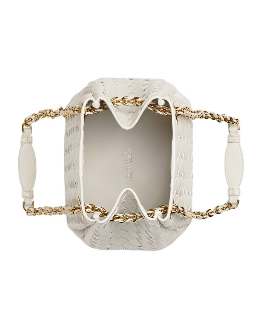 Shop Bottega Veneta Small Parachute Chain In White