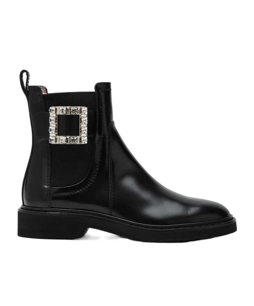 Roger Vivier Viv Rangers Low-cut Boots In Black