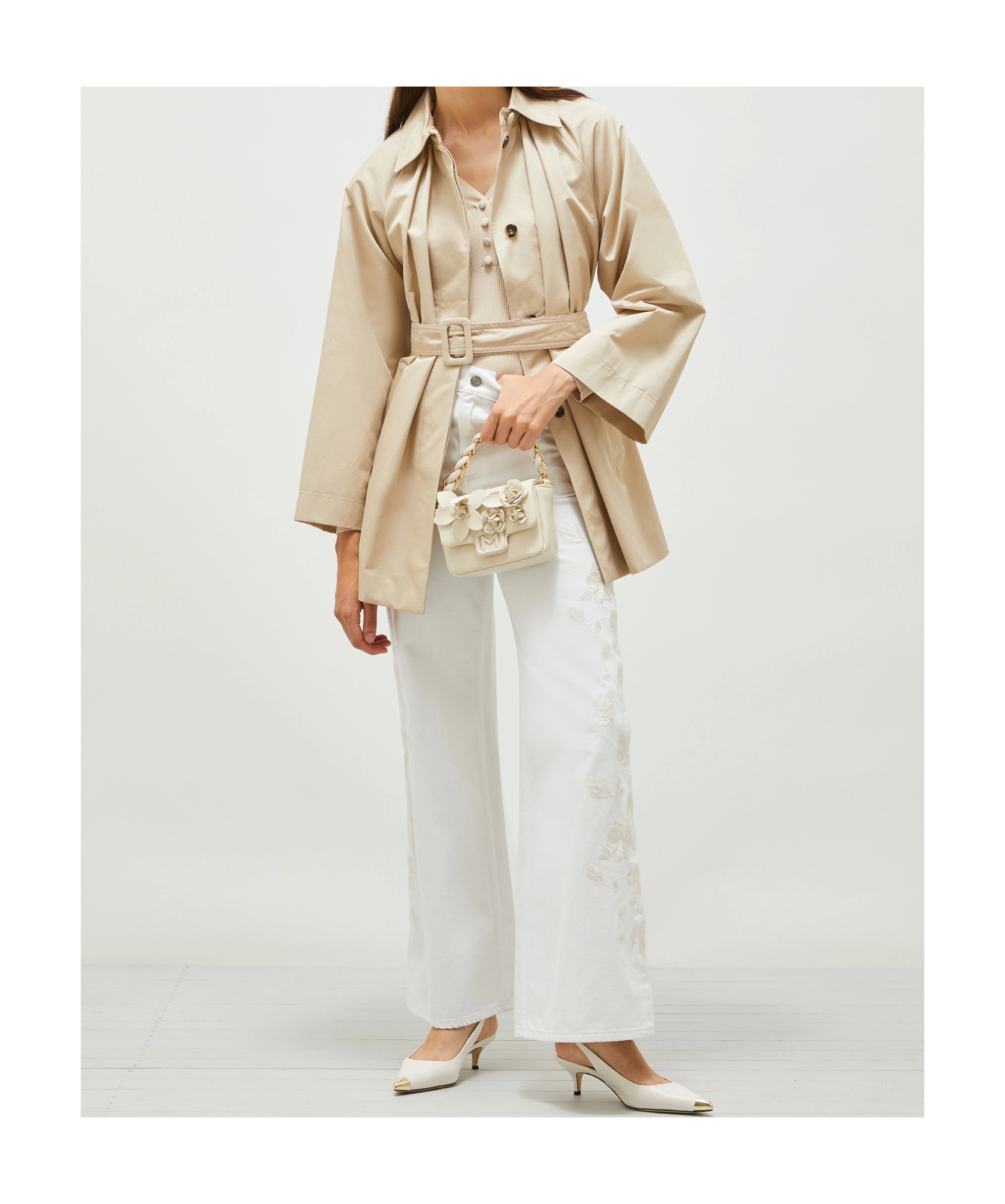 Marella Long-sleeved Sweater In Nude