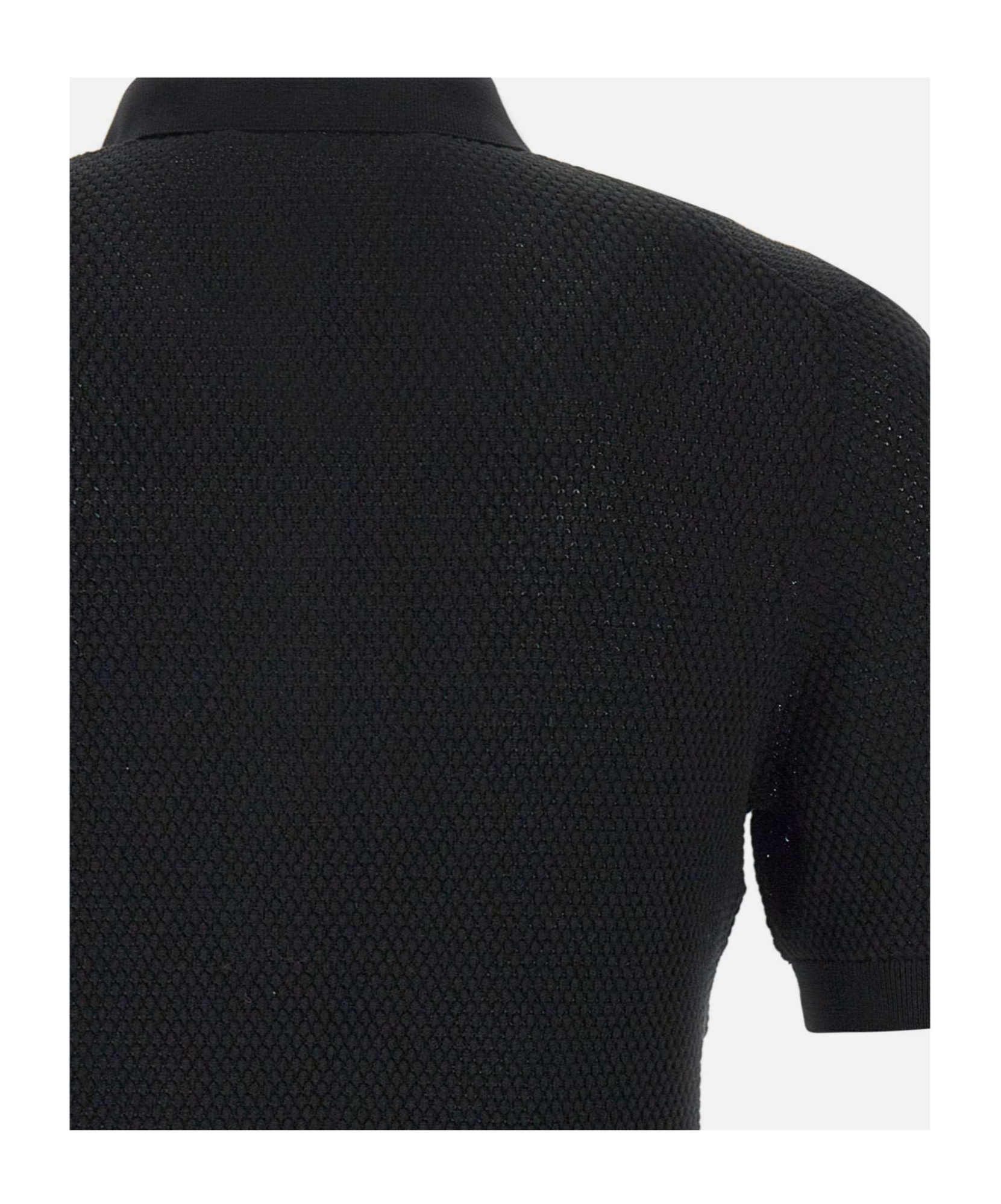 Gran Sasso Textured-knit Short-sleeve Polo Shirt
