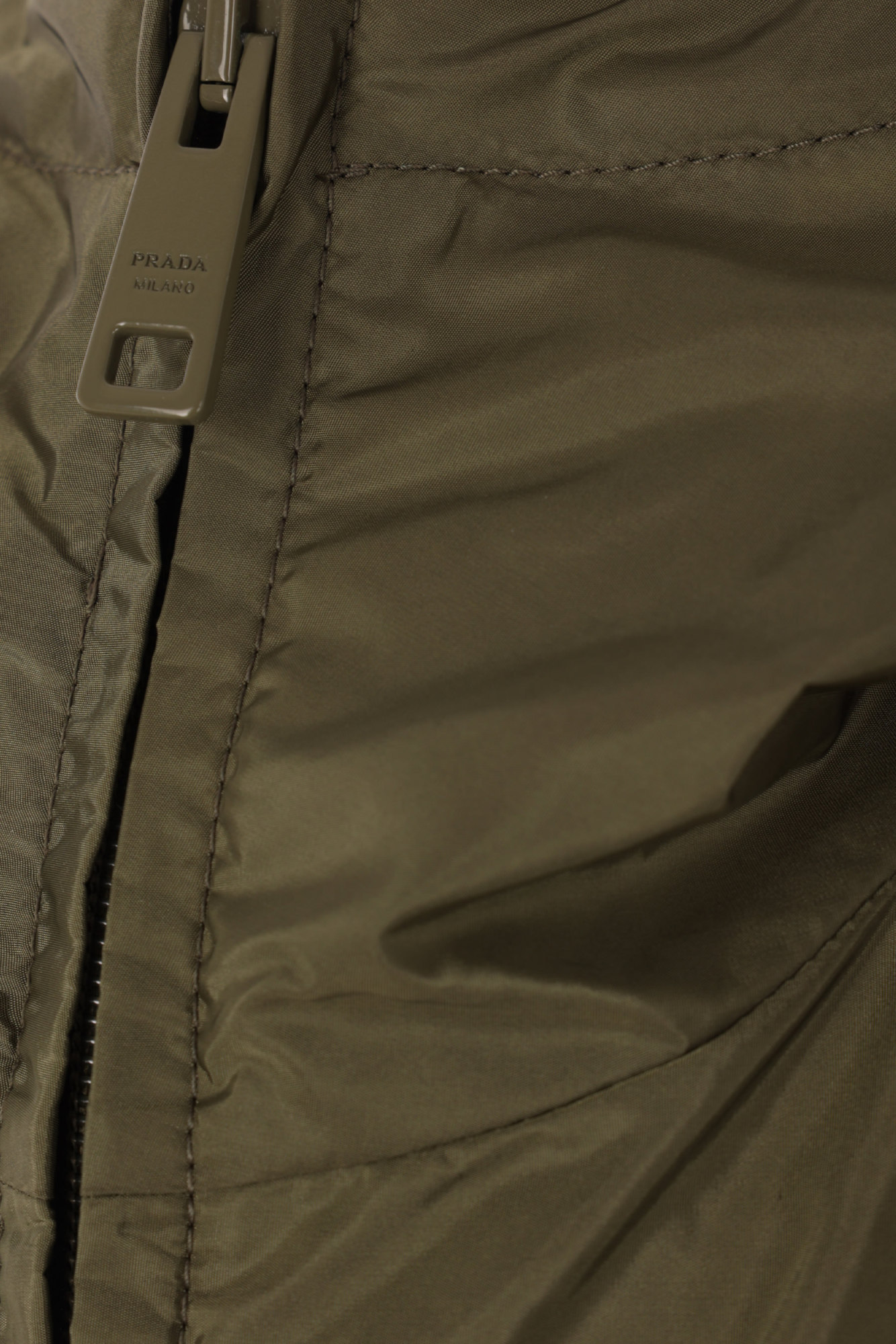 Prada Long-sleeved Windbreaker In Green