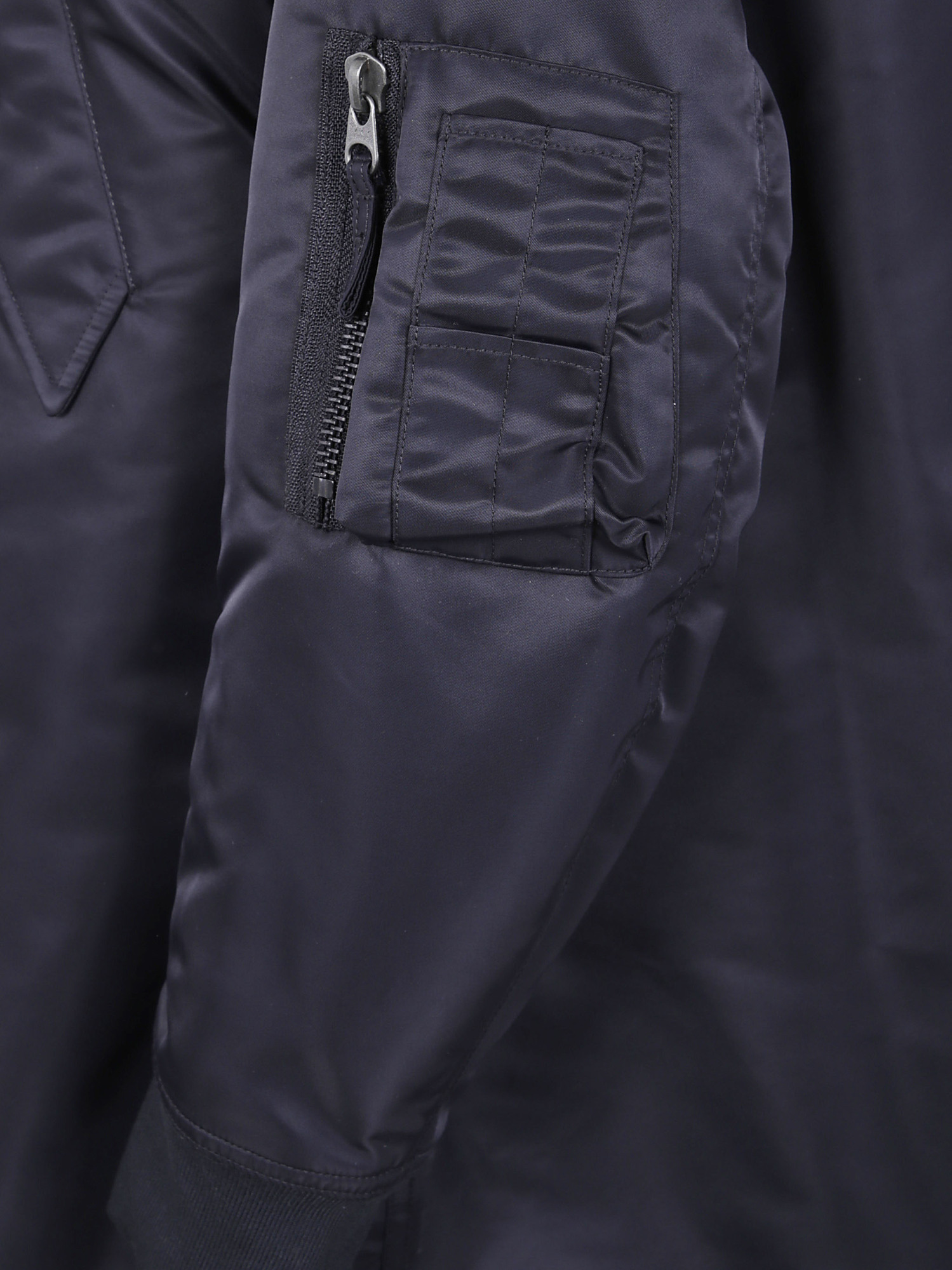 Aspesi Hooded Bomber Jacket In Blue
