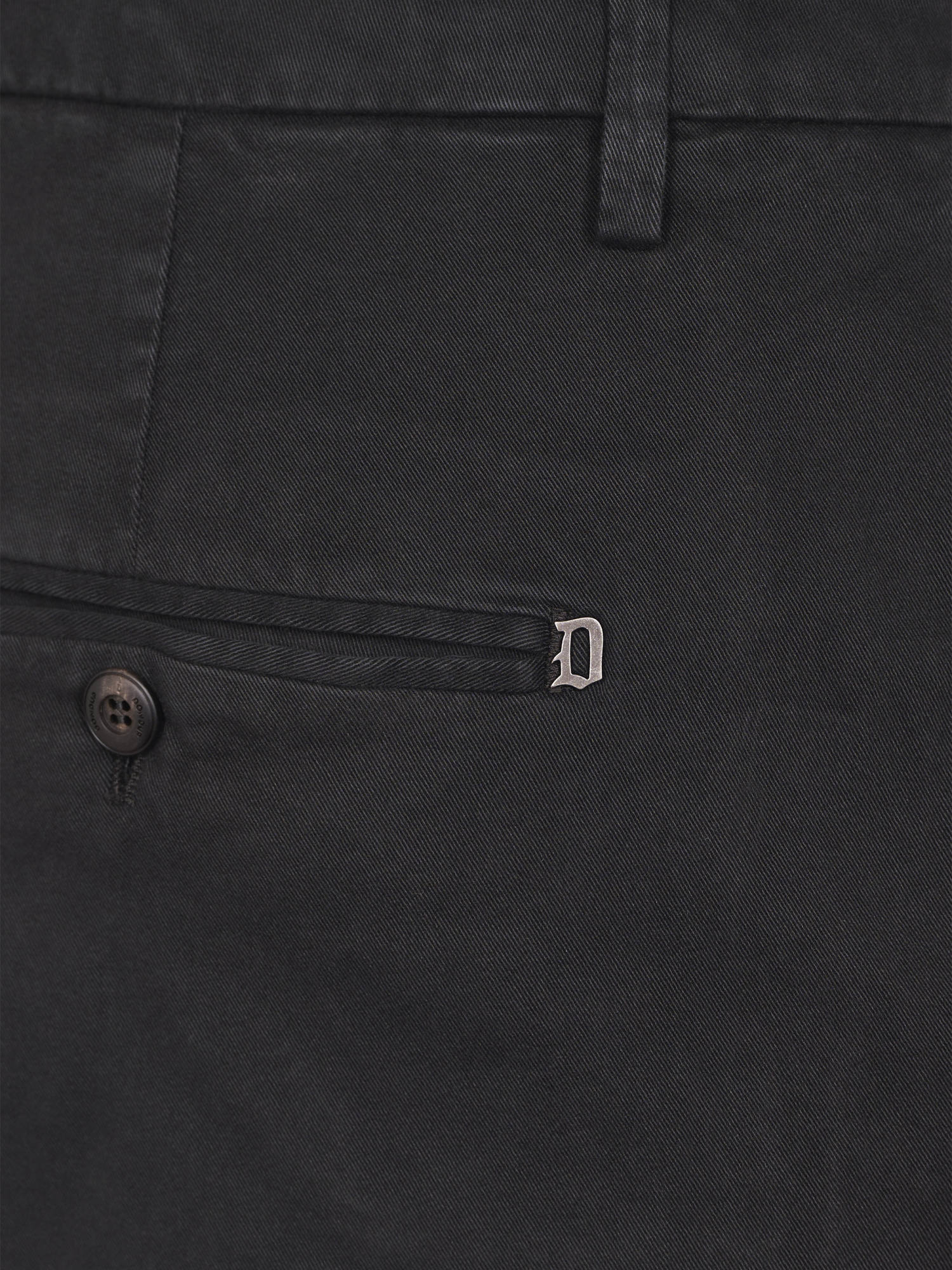 Dondup Belt-lined Casual Pants In Black
