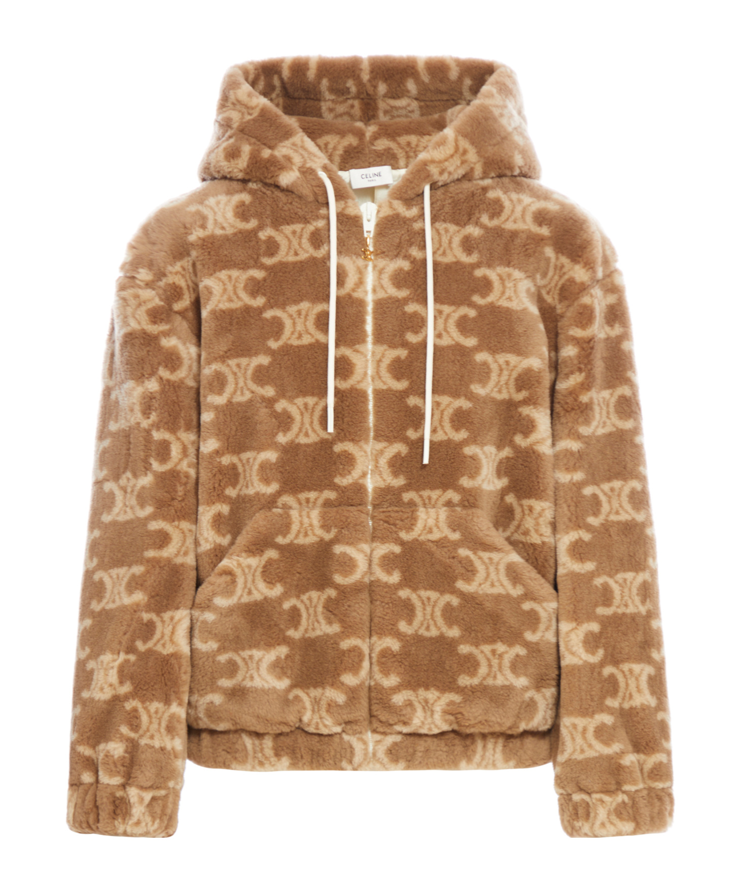 Celine Oversized Hoodie In Brown