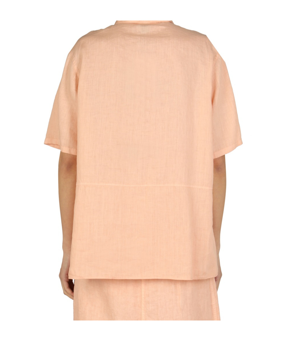 Aspesi Button Fastening Pocket Shirt In Pink