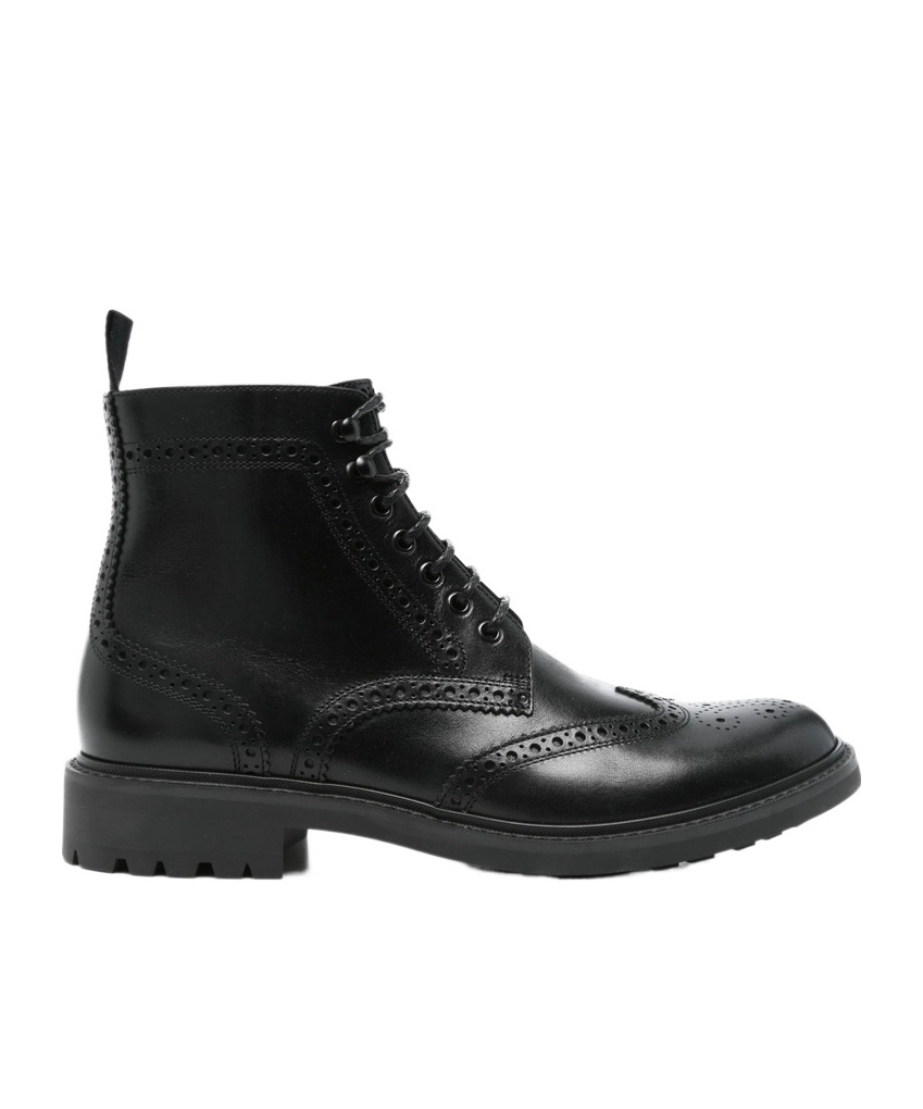 Saint Laurent Round-head Short Boots In Black