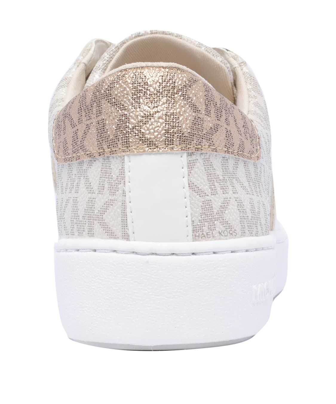 Michael Michael Kors Monogram-print Round-toe Sneakers In White