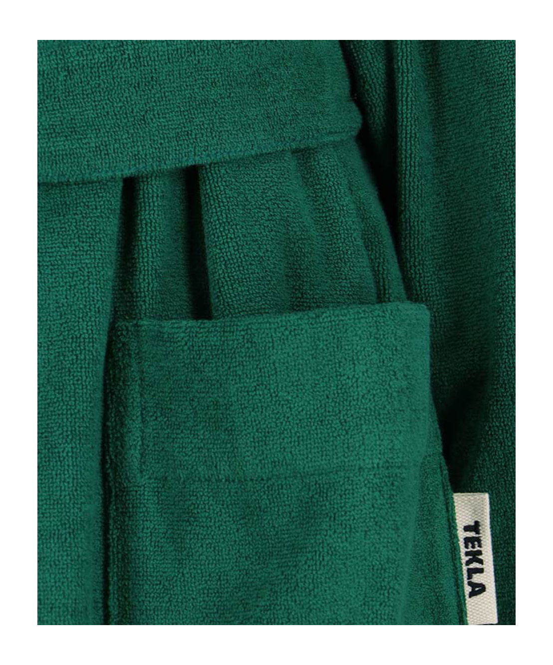 Tekla Hooded Bathrobe In Green