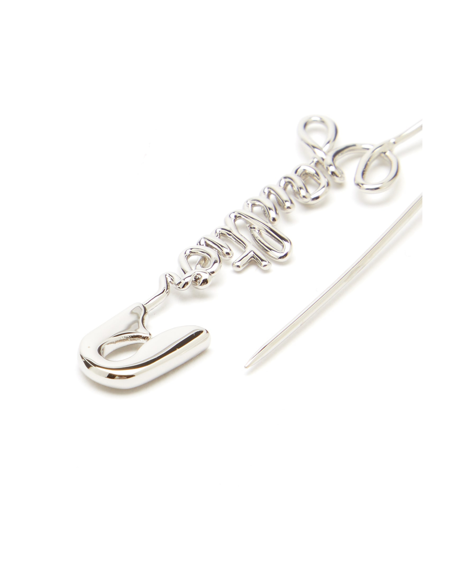 Shop Jean Paul Gaultier Monogram Safety-pin Earring In White