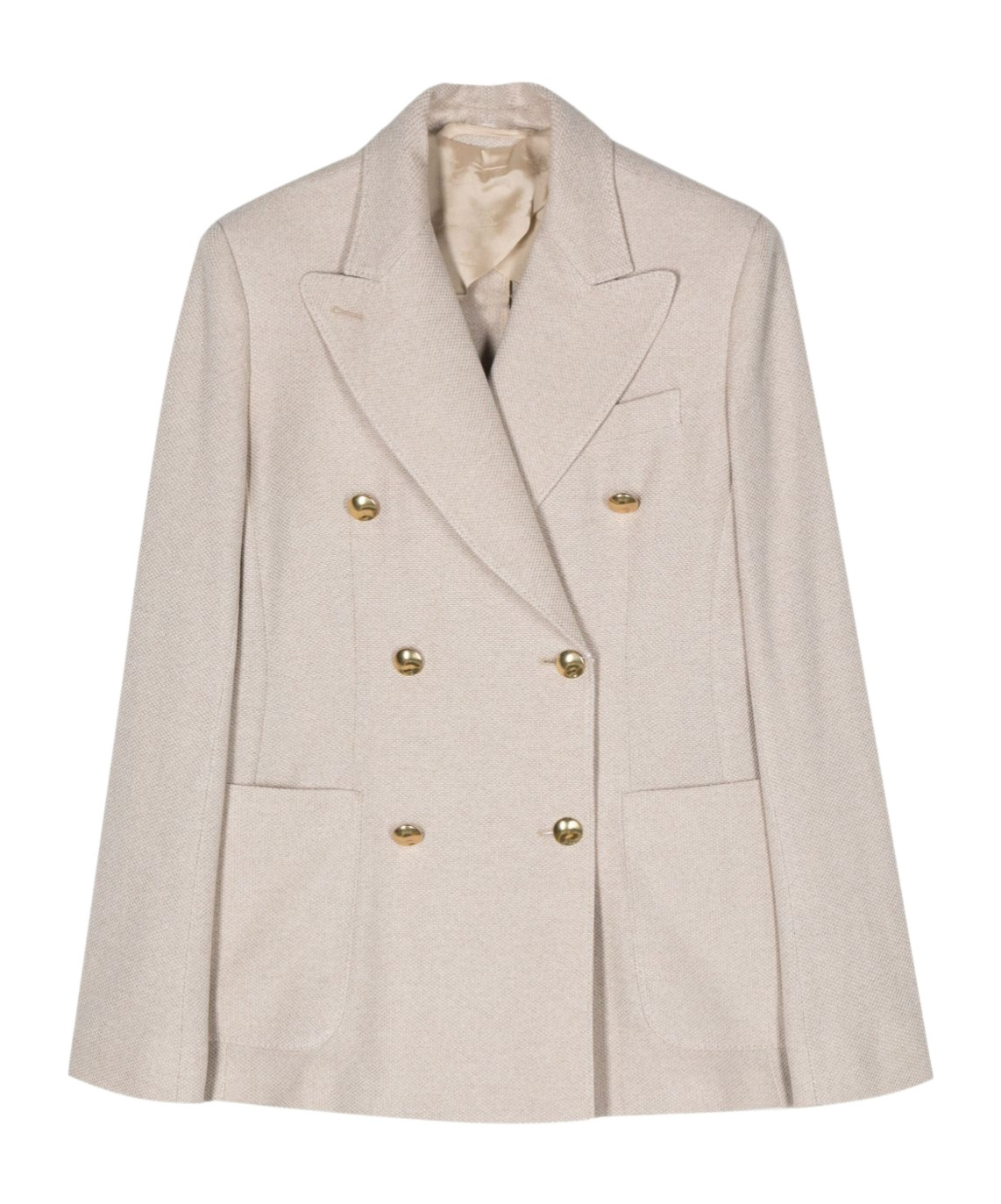 Max Mara Women Linen Blend Single-breasted Jacket In Nude
