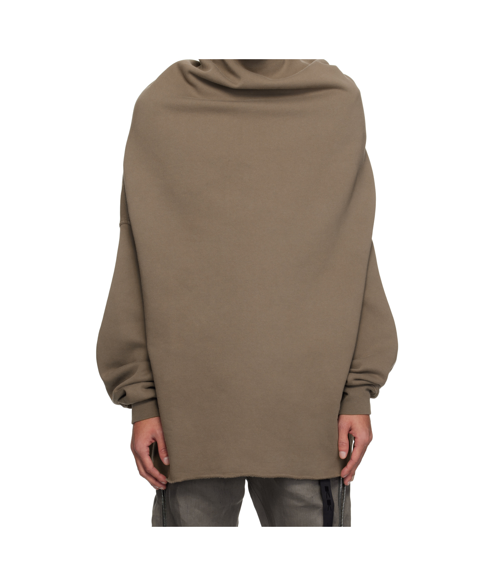 Rick Owens Drkshdw Gray Hollywood Shroud Turtleneck In Brown