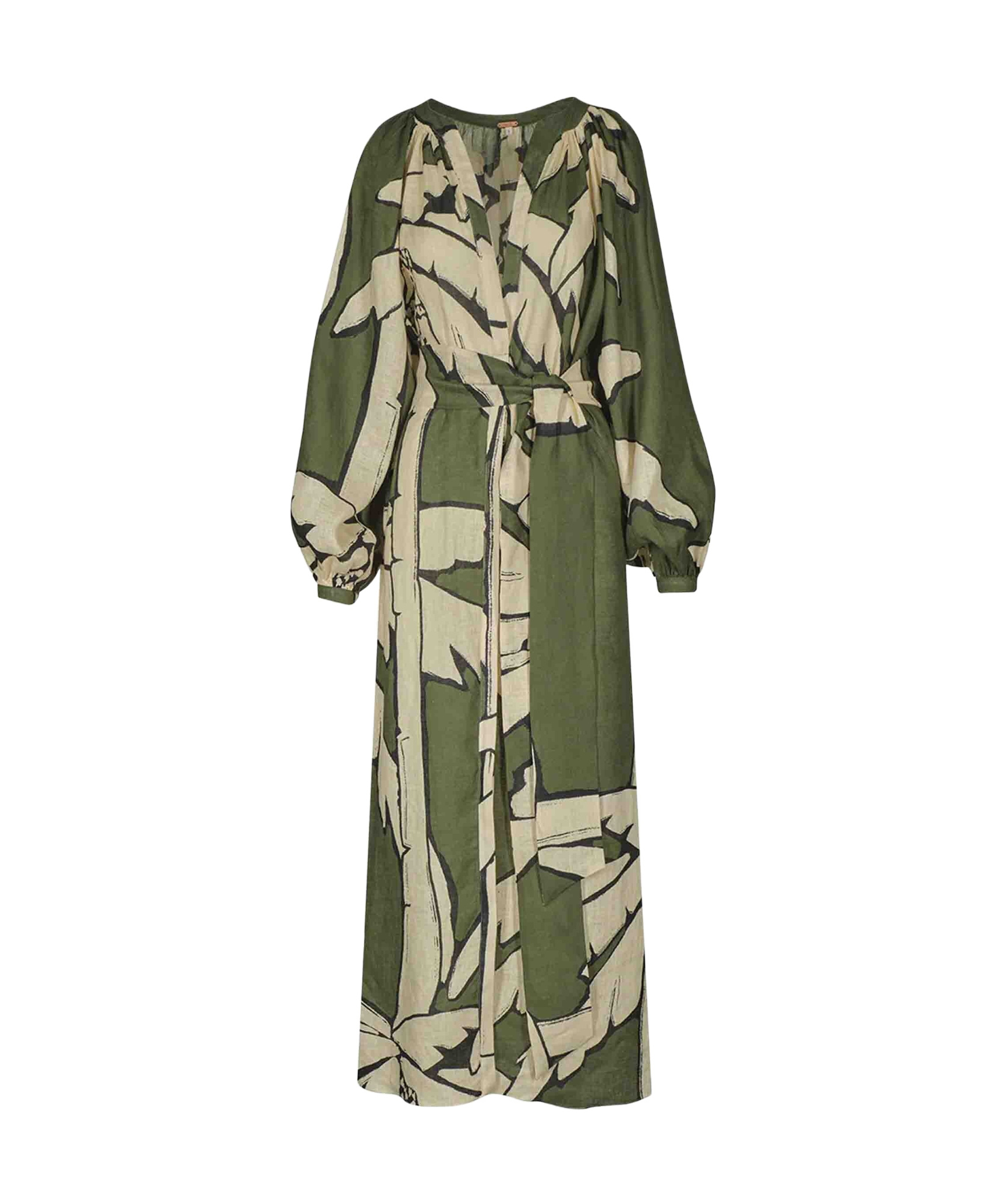 Shop Johanna Ortiz Long-sleeved Dress In Green