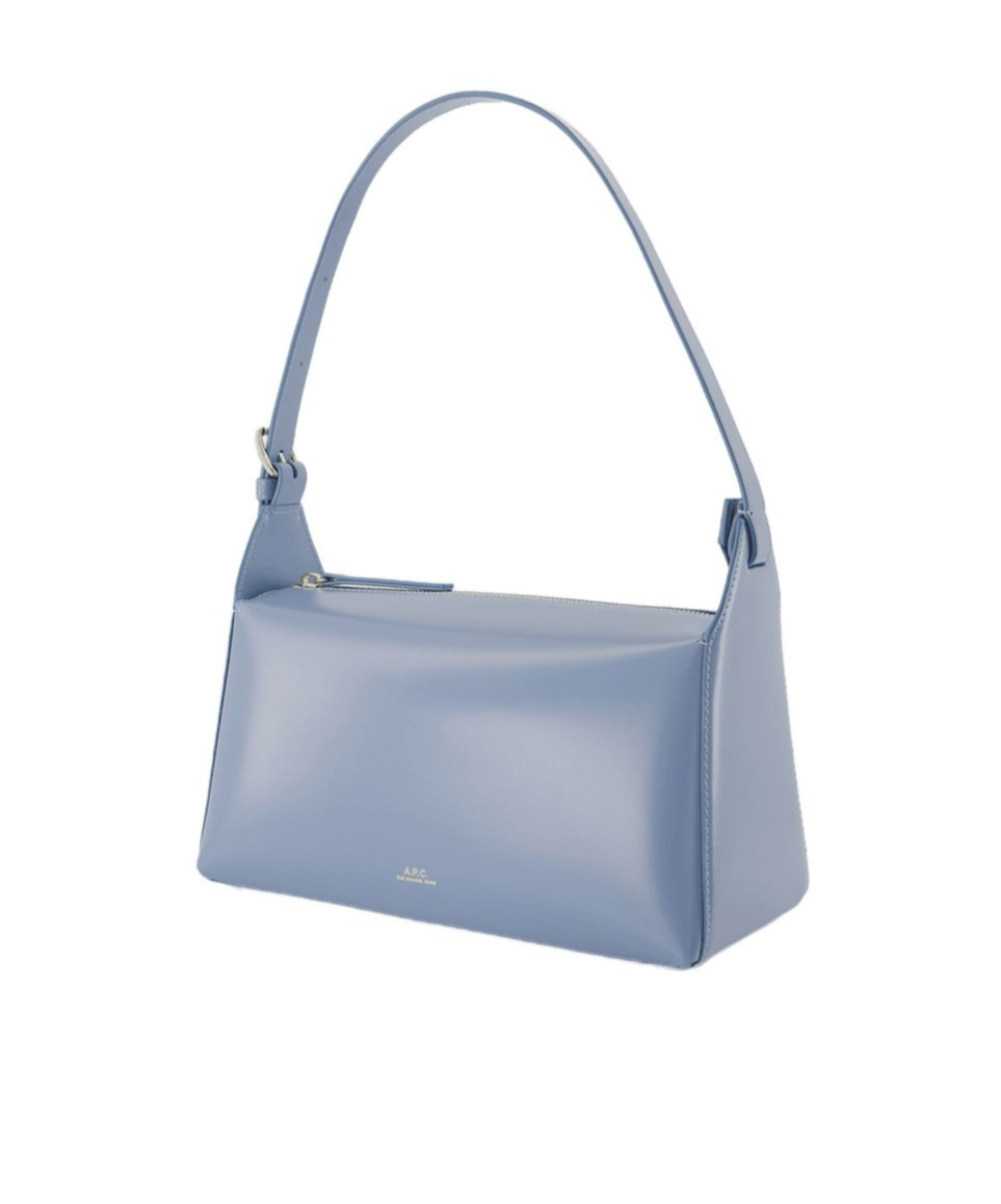 Apc A.p.c. Virginie Shoulder Bag - Leather - Blue In Blue