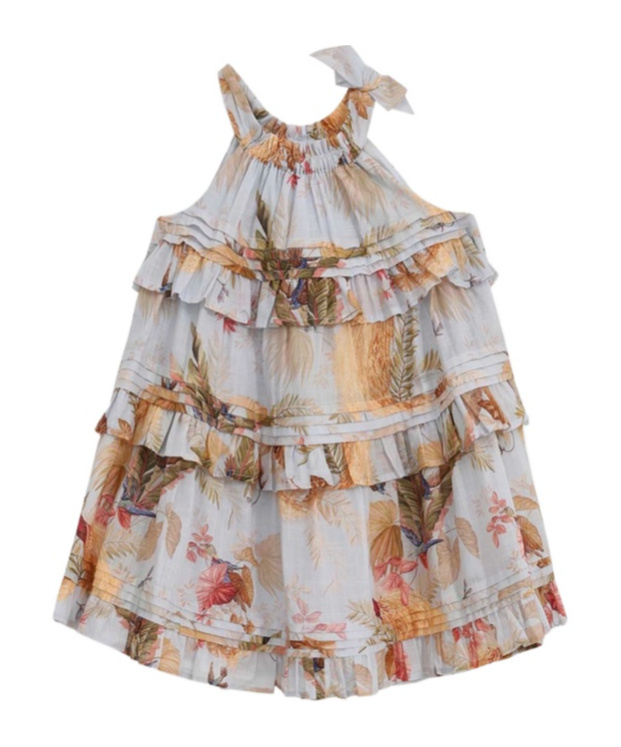 Zimmermann Rhiannon Kids Swing Dress In Multi