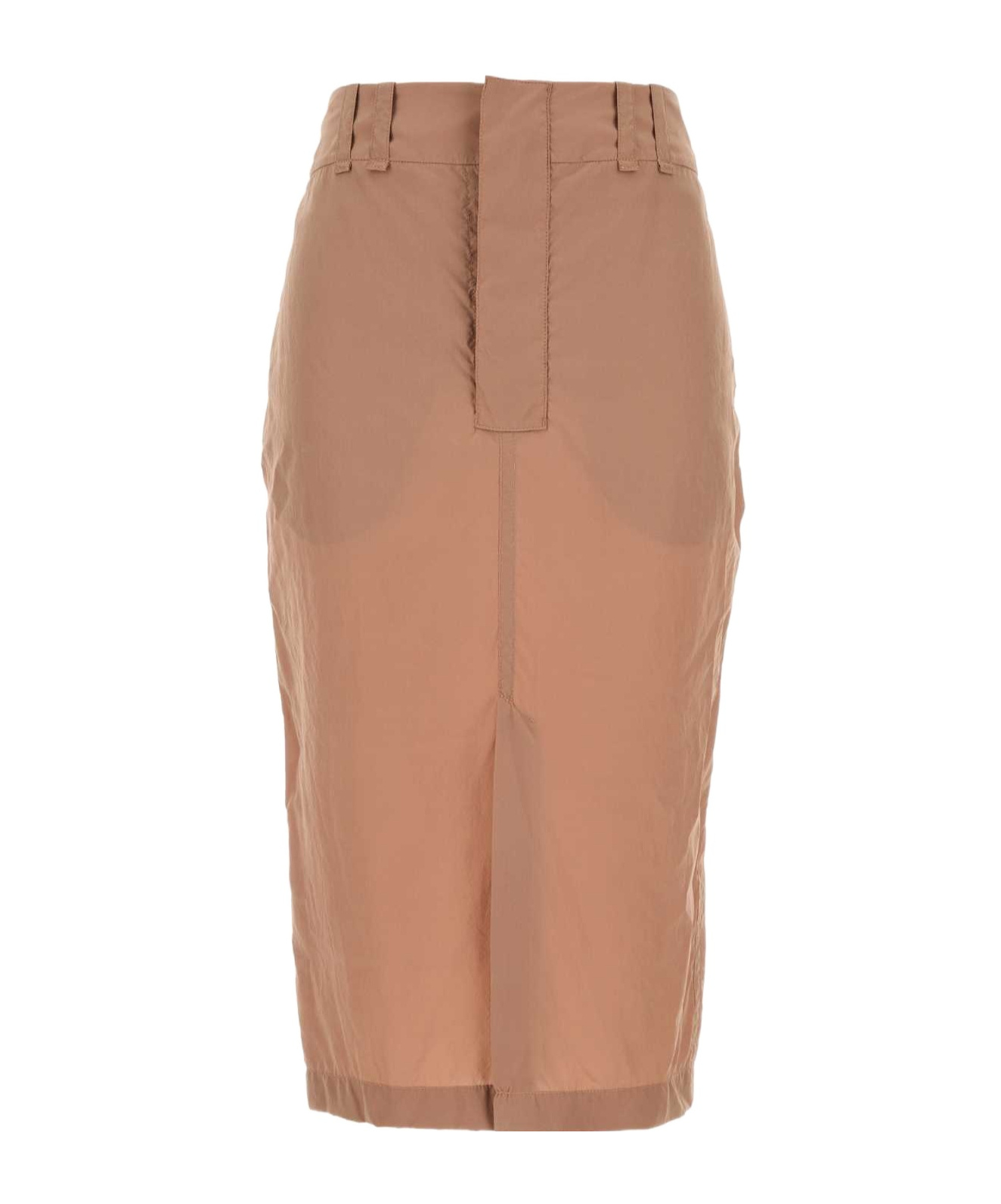 Saint Laurent Gonna In Crepe Rosa Carne Donna In Pink