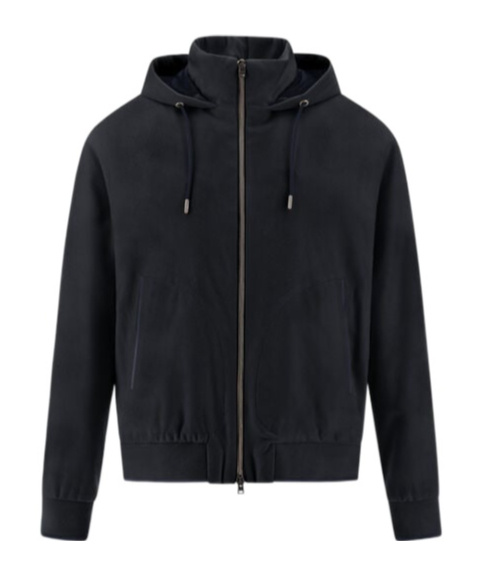 HERNO HERNO ZIP-UP DRAWSTRING HOODED JACKET