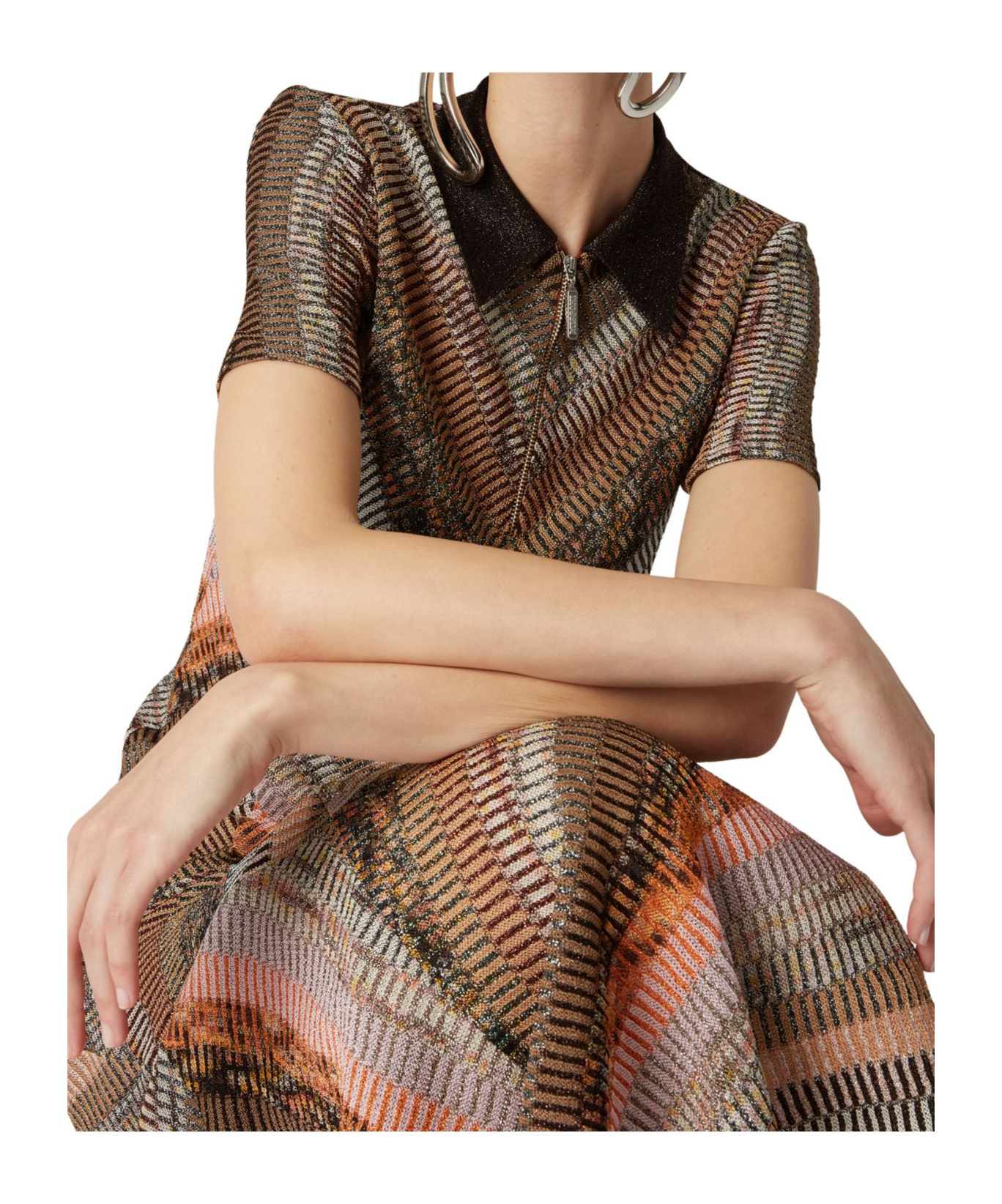 Missoni Patterned Skirt In Brown