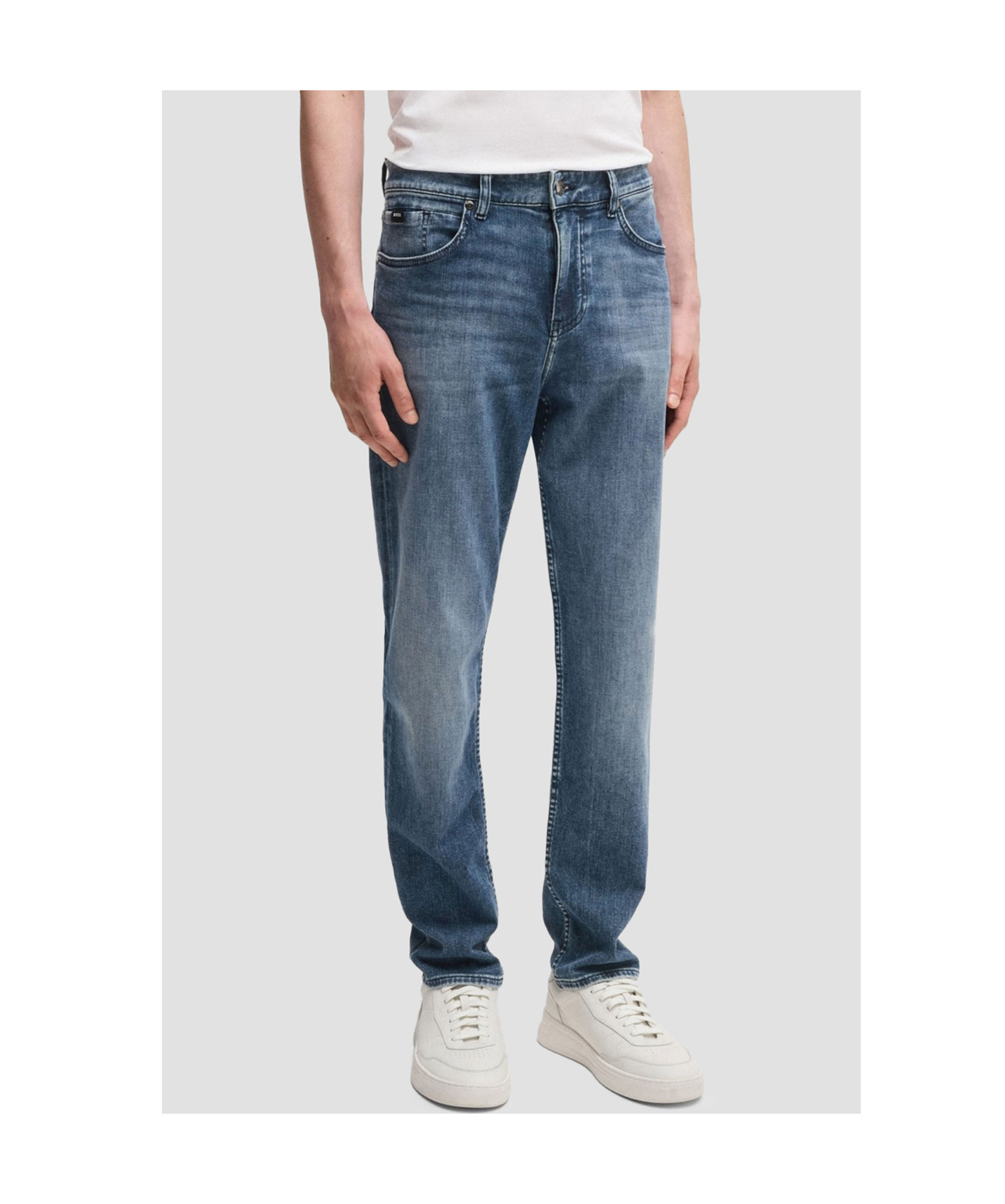 Hugo Boss Maine Regular-fit Jeans In Super-soft Blue Denim In Blue