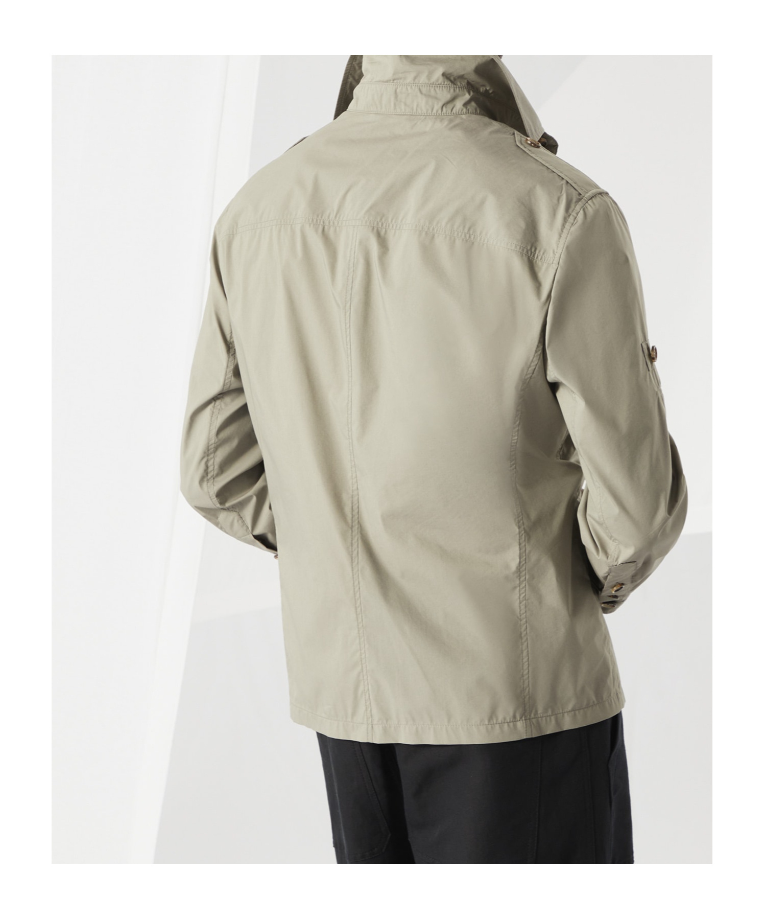 Brunello Cucinelli Waterproof Beige Techno Cotton Jacket In Nude