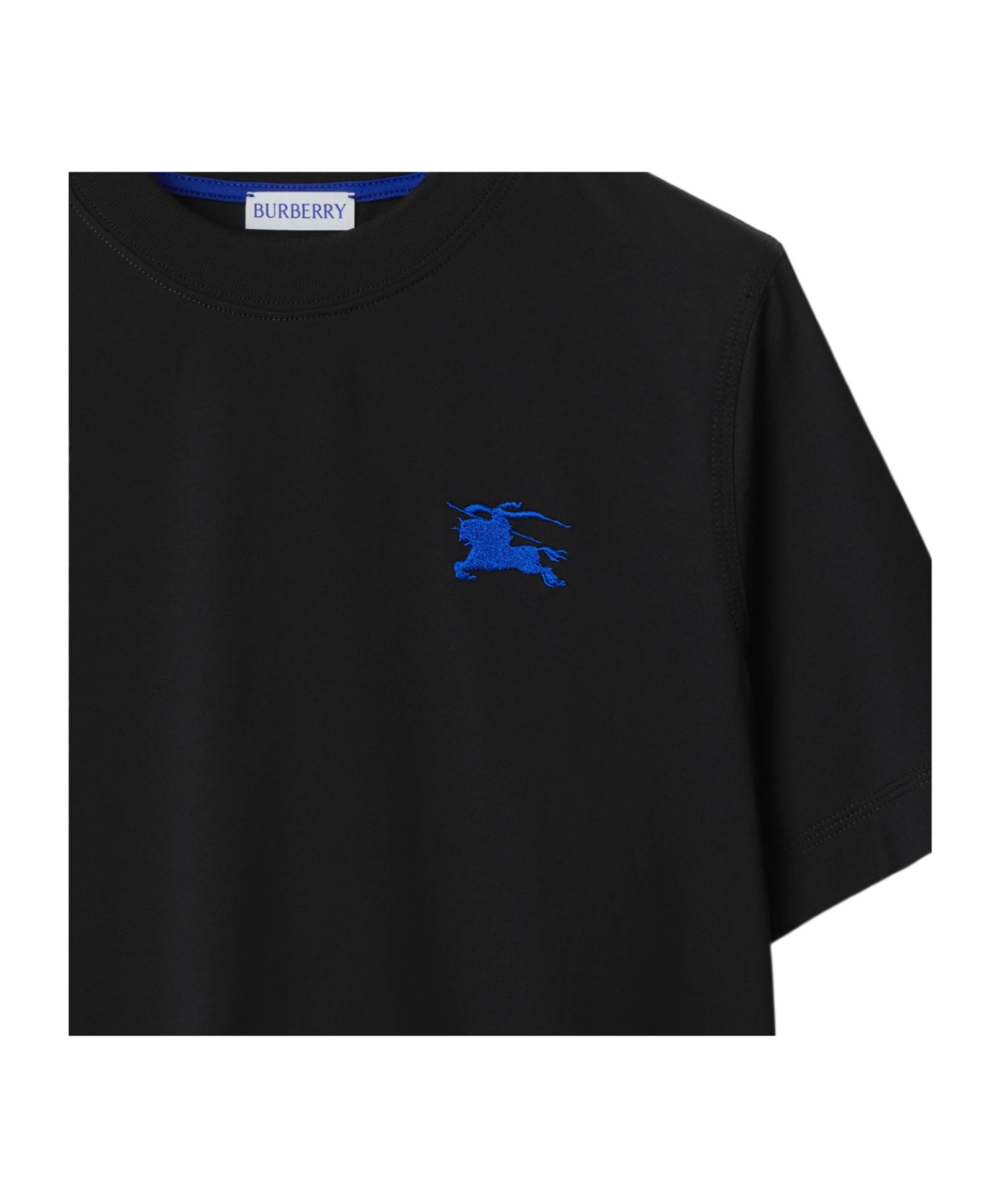 Burberry Cotton Ekd T-shirt In Black