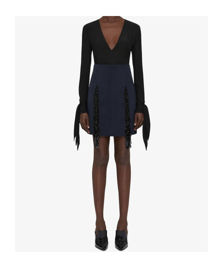 Givenchy Blouse With Bows In Crepe And 4g Embroidery In Black