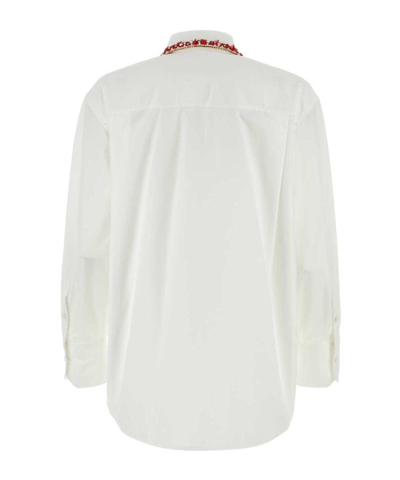 Valentino Garavani White Poplin Shirt In White