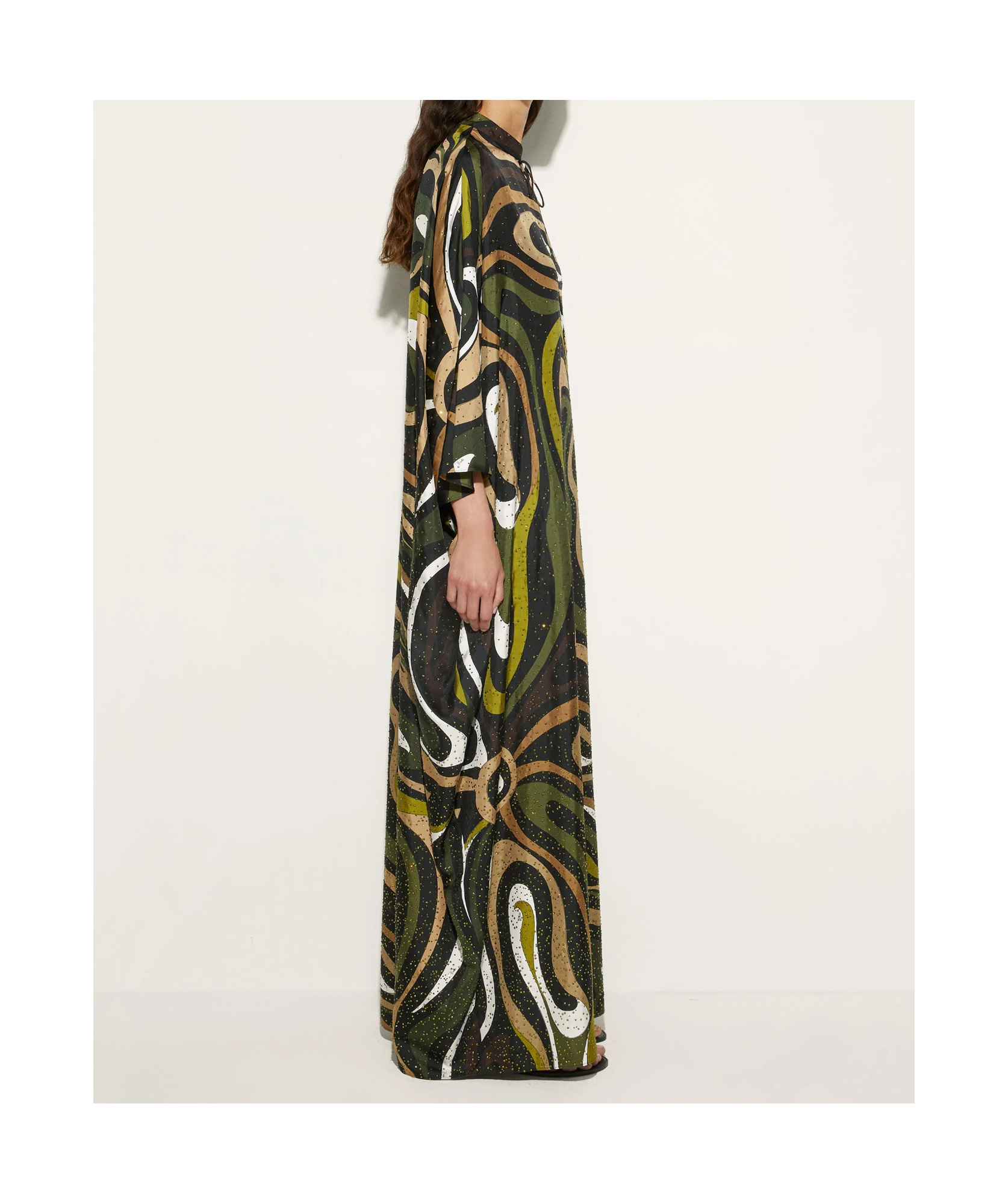 Pucci Printed Embellished Robe In Multi