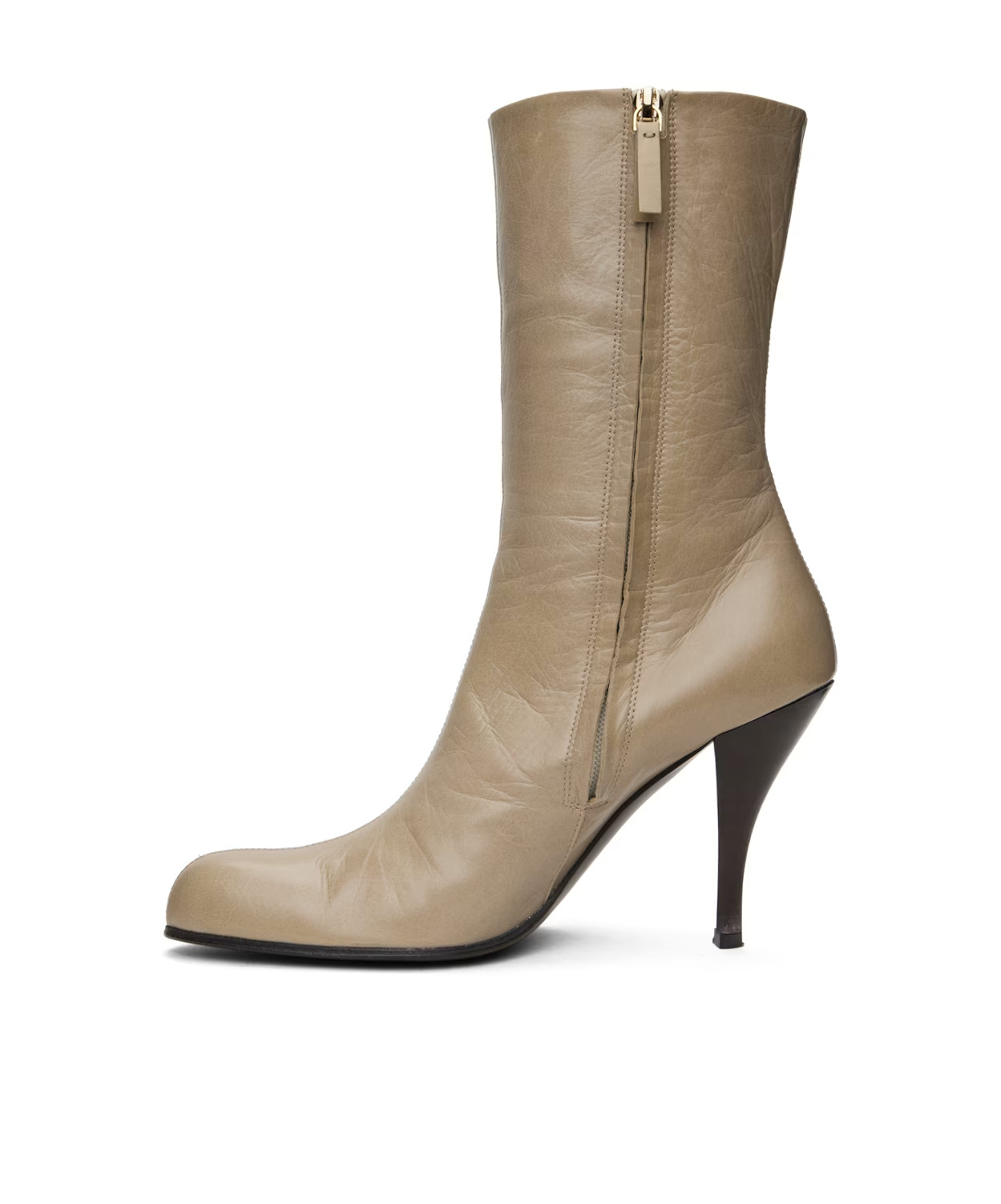 The Row Beige Liv Natural Kid Leather Boots In Brown